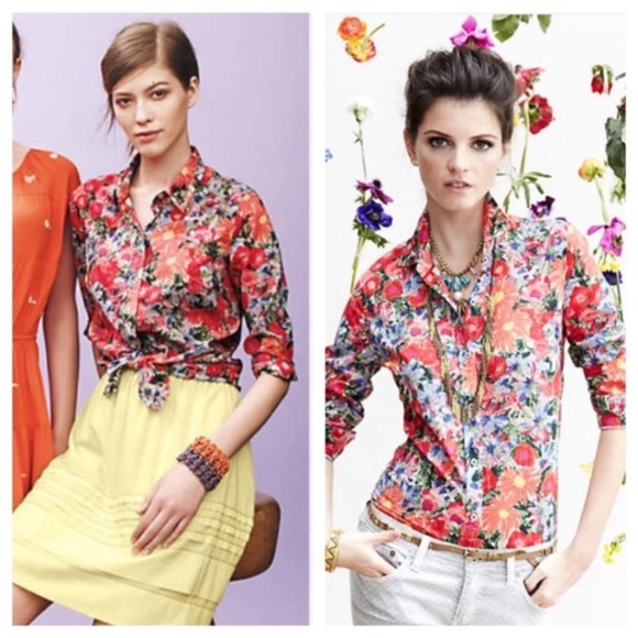 Anthropologie Floral Button Down - Picture 1 of 8